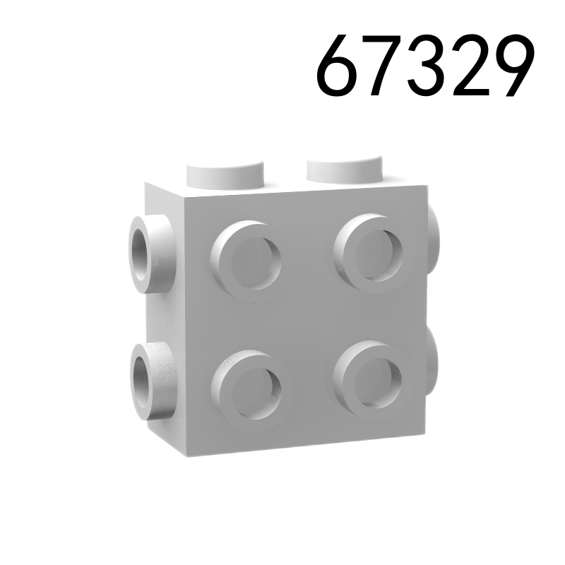 Item No: 67329 Brick, Modified 1 x 2 x 1 2/3 with Studs on Side and Ends Chinese Compatible with LEGO