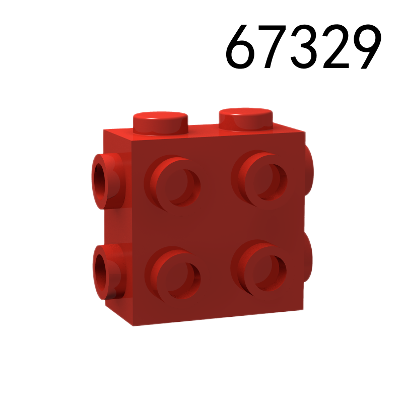Item No: 67329 Brick, Modified 1 x 2 x 1 2/3 with Studs on Side and Ends Chinese Compatible with LEGO