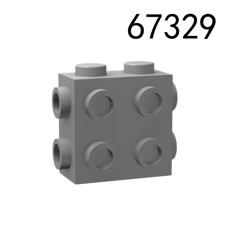 Item No: 67329 Brick, Modified 1 x 2 x 1 2/3 with Studs on Side and Ends Chinese Compatible with LEGO