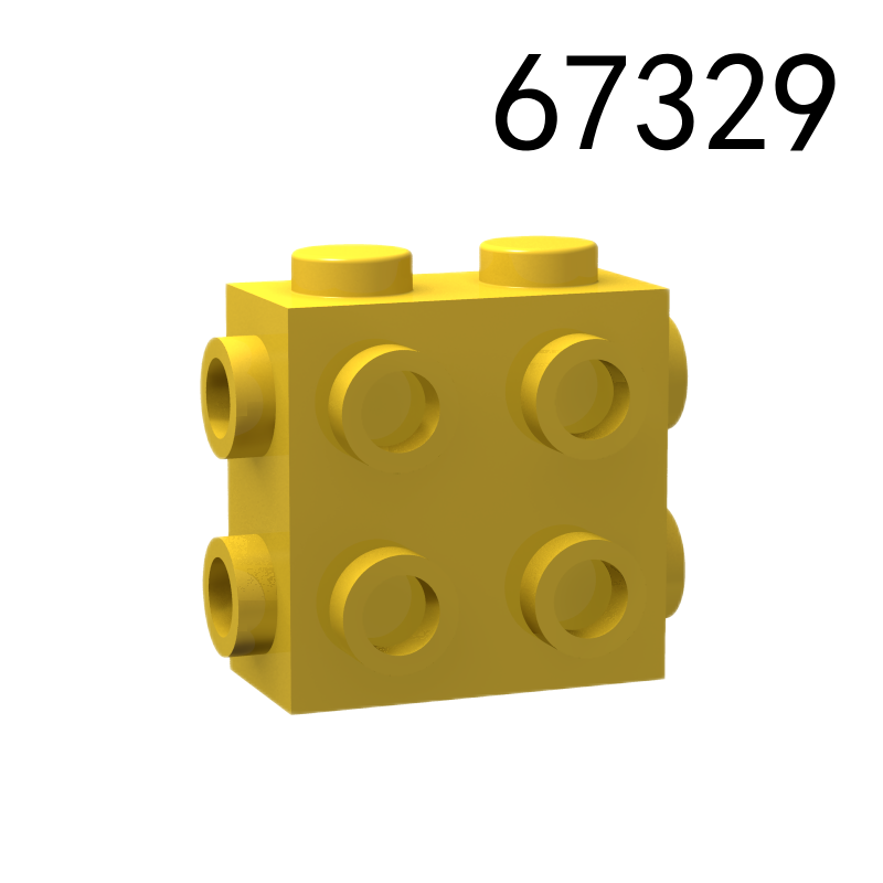 Item No: 67329 Brick, Modified 1 x 2 x 1 2/3 with Studs on Side and Ends Chinese Compatible with LEGO