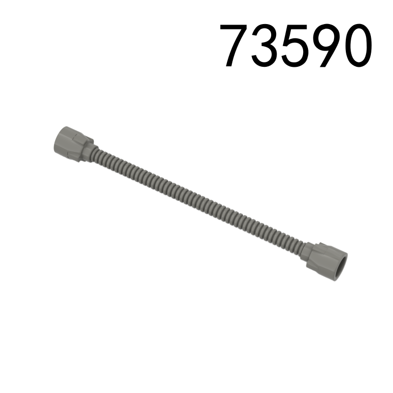 Domestic Building Blocks 73590 8.5L Two Section Knot Hose 6211 6.8CM Compatible with Technology Parts MOC Accessories