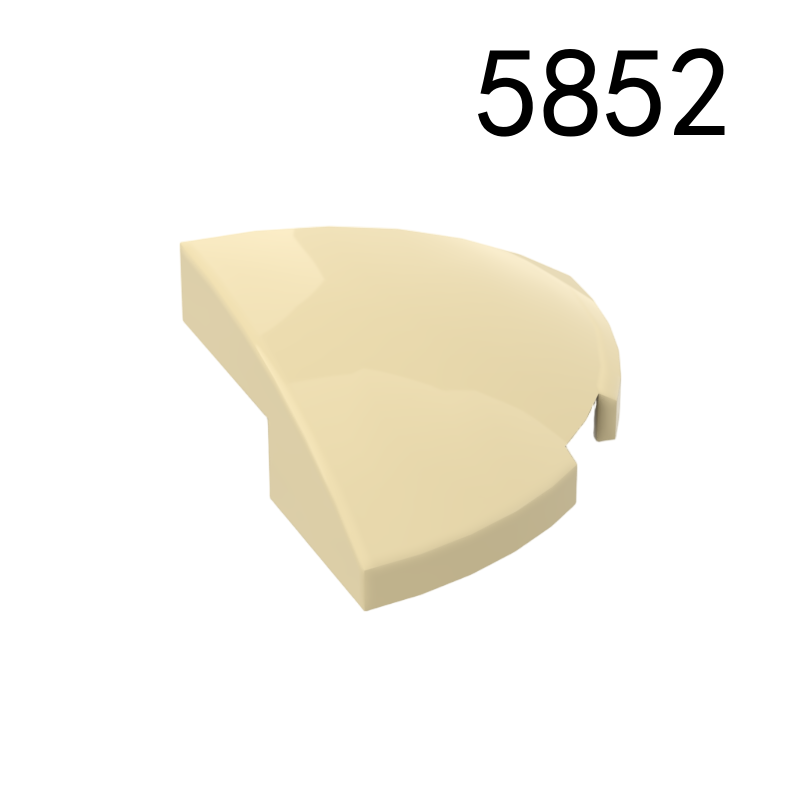 Item No: 5852 Slope, Curved 2 x 2 x 2/3 Corner Round  Chinese Compatible with LEGO