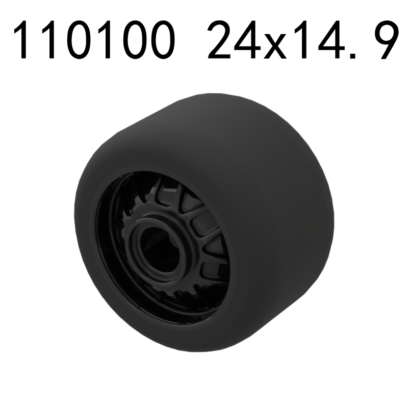 Building block 110100 24x14.9 wide tire wheel hub F1 racing car building block loose parts MOC accessories