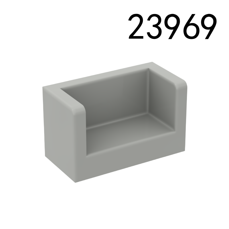 Item No: 23969  Panel 1 x 2 x 1 with Rounded Corners and 2 Sides  Alternate Item No: 35387, 35391 Chinese Compatible with LEGO