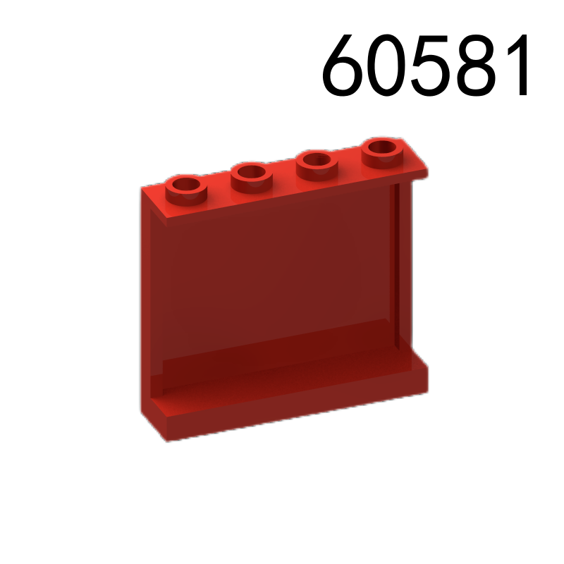 Item No: 60581 Panel 1 x 4 x 3 with Side Supports - Hollow Studs   Alternate Item No: 35323, 87543 Chinese Compatible with LEGO