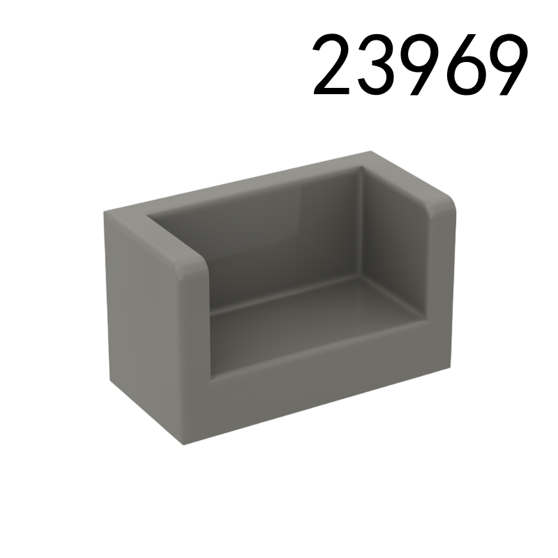 Item No: 23969  Panel 1 x 2 x 1 with Rounded Corners and 2 Sides  Alternate Item No: 35387, 35391 Chinese Compatible with LEGO