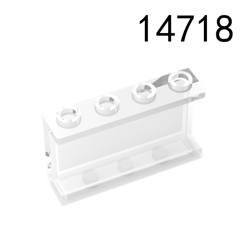 Item No: 14718 Panel 1 x 4 x 2 with Side Supports - Hollow Studs   Chinese Compatible with LEGO