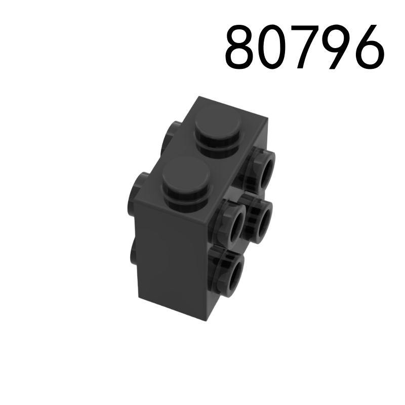 Item No: 80796 Brick, Modified 1 x 2 x 1 2/3 with Studs on Sides  Chinese Compatible with LEGO