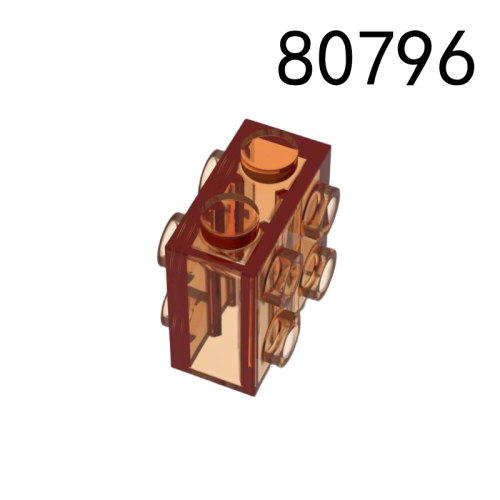 Item No: 80796 Brick, Modified 1 x 2 x 1 2/3 with Studs on Sides  Chinese Compatible with LEGO