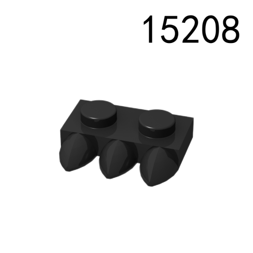 Item No: 15208 Plate, Modified 1 x 2 with 3 Teeth Chinese Compatible with LEGO