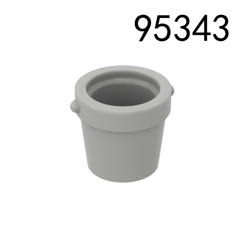 Item No: 95343 Minifigure, Utensil Bucket 1 x 1 x 1 Tapered with Handle Holders Chinese Compatible with LEGO
