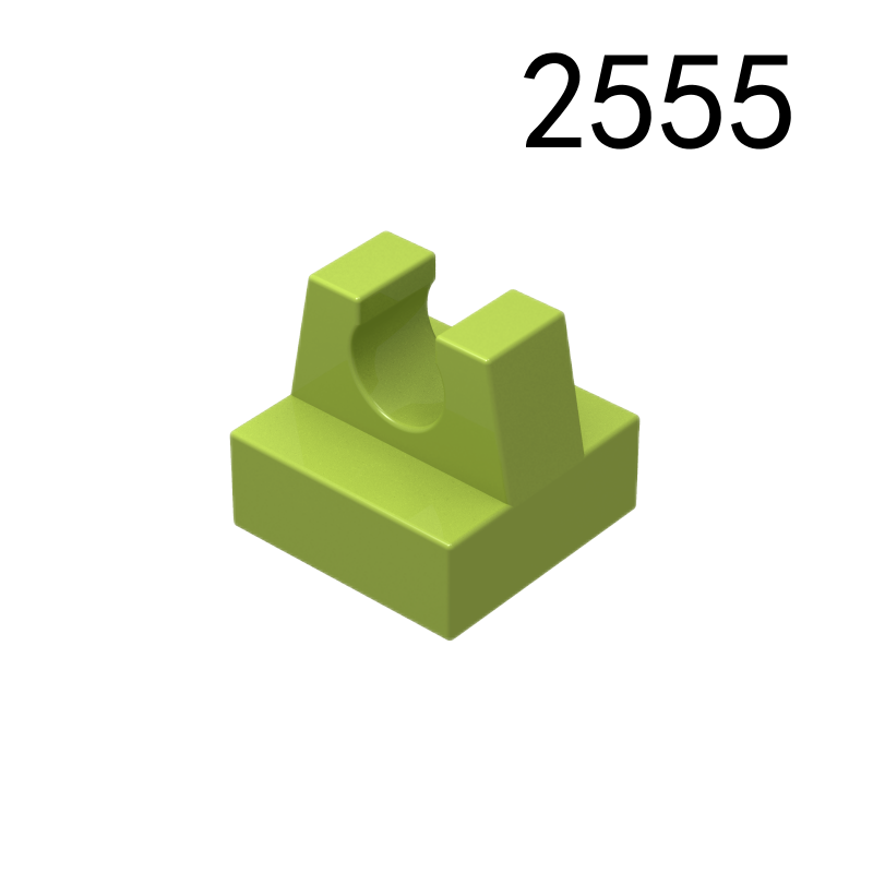 Item No: 2555   Tile, Modified 1 x 1 with Clip Alternate Item No: 12825 Chinese Compatible with LEGO