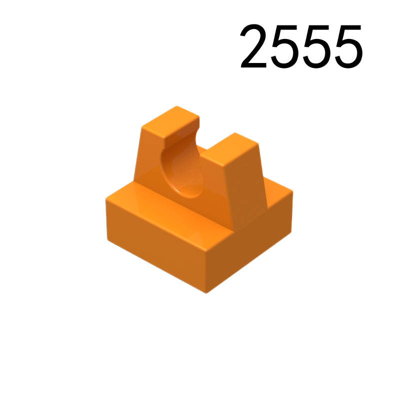 Item No: 2555   Tile, Modified 1 x 1 with Clip Alternate Item No: 12825 Chinese Compatible with LEGO