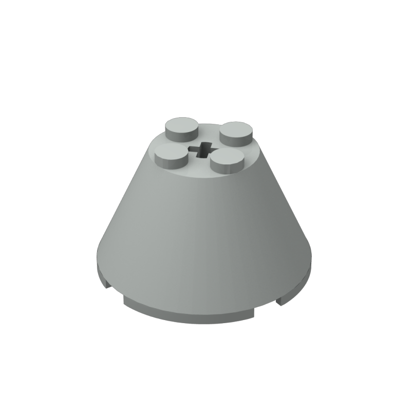 Building block 3943 4x4x2 with 4-point cone brick compatible with basic particle parts MOC accessories