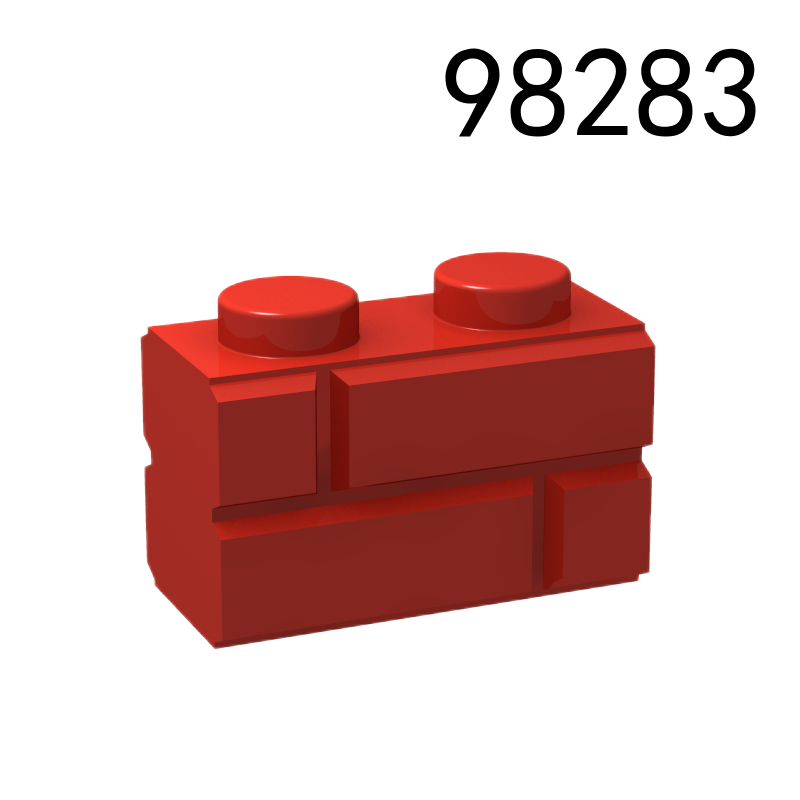 Item No: 98283 Brick, Modified 1 x 2 with Masonry Profile  Chinese Compatible with LEGO