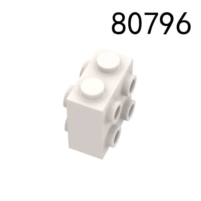 Item No: 80796 Brick, Modified 1 x 2 x 1 2/3 with Studs on Sides  Chinese Compatible with LEGO