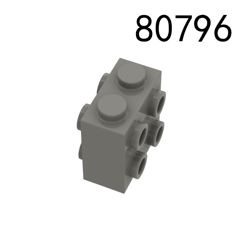 Item No: 80796 Brick, Modified 1 x 2 x 1 2/3 with Studs on Sides  Chinese Compatible with LEGO