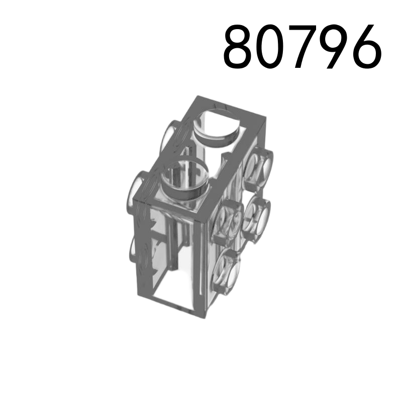 Item No: 80796 Brick, Modified 1 x 2 x 1 2/3 with Studs on Sides  Chinese Compatible with LEGO