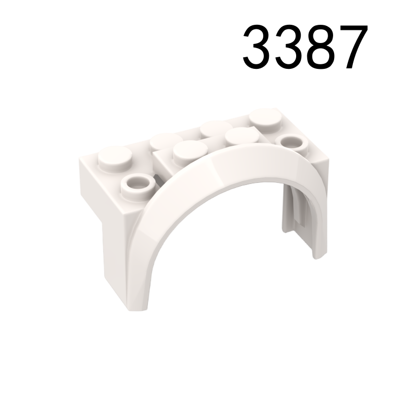 Item No: 3387 Vehicle, Mudguard 4 x 2 1/2 x 2 with Arch Round  Chinese Compatible with LEGO