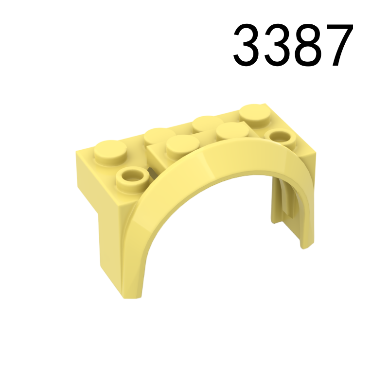 Item No: 3387 Vehicle, Mudguard 4 x 2 1/2 x 2 with Arch Round  Chinese Compatible with LEGO
