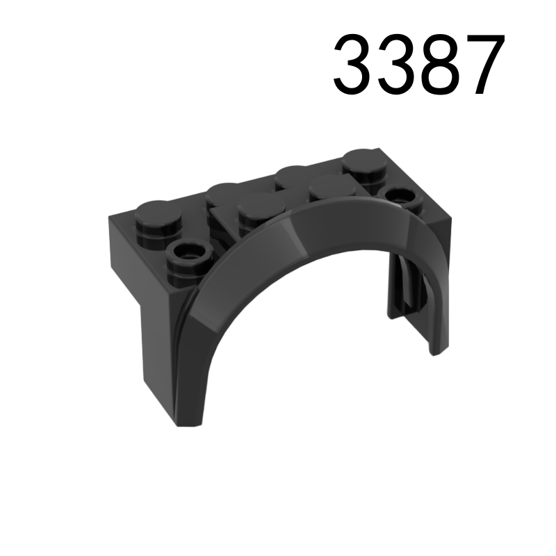 Item No: 3387 Vehicle, Mudguard 4 x 2 1/2 x 2 with Arch Round  Chinese Compatible with LEGO