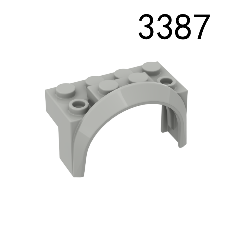 Item No: 3387 Vehicle, Mudguard 4 x 2 1/2 x 2 with Arch Round  Chinese Compatible with LEGO
