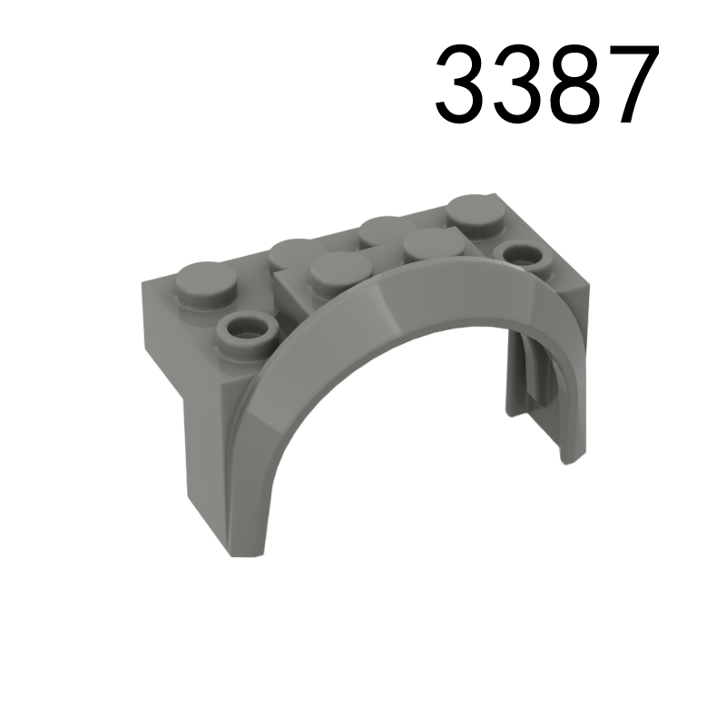Item No: 3387 Vehicle, Mudguard 4 x 2 1/2 x 2 with Arch Round  Chinese Compatible with LEGO