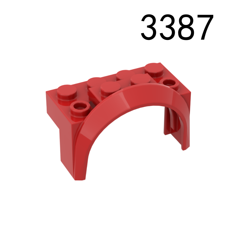 Item No: 3387 Vehicle, Mudguard 4 x 2 1/2 x 2 with Arch Round  Chinese Compatible with LEGO
