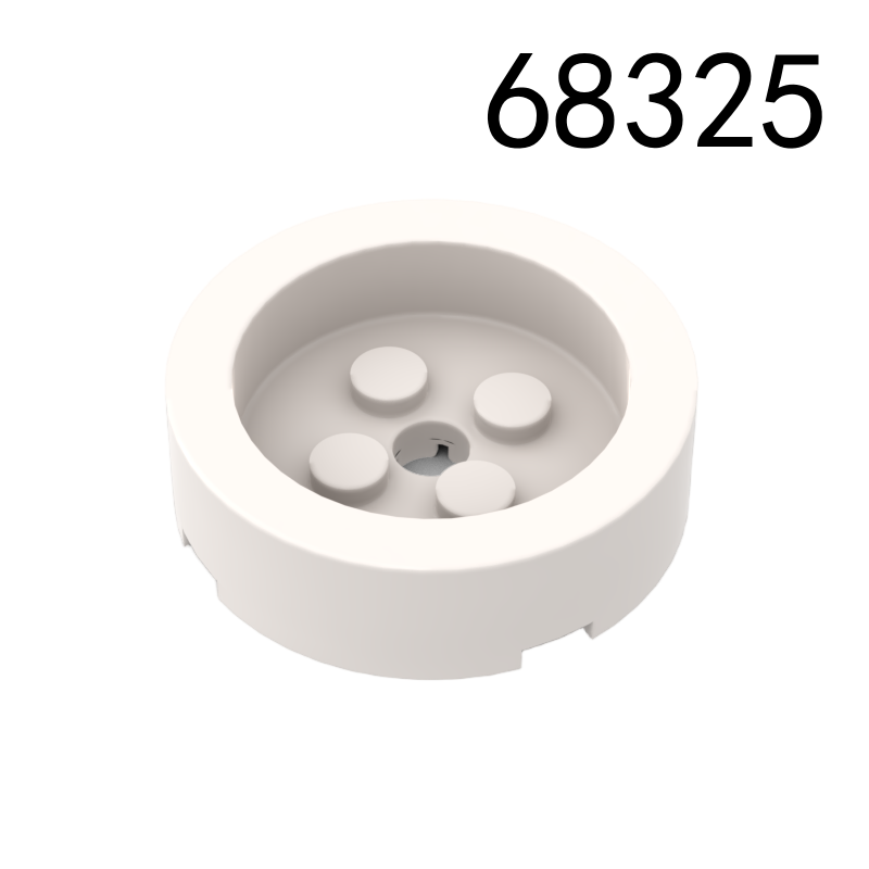 Item No: 68325 Brick, Round 4 x 4 with Recessed Center and Hole  Chinese Compatible with LEGO