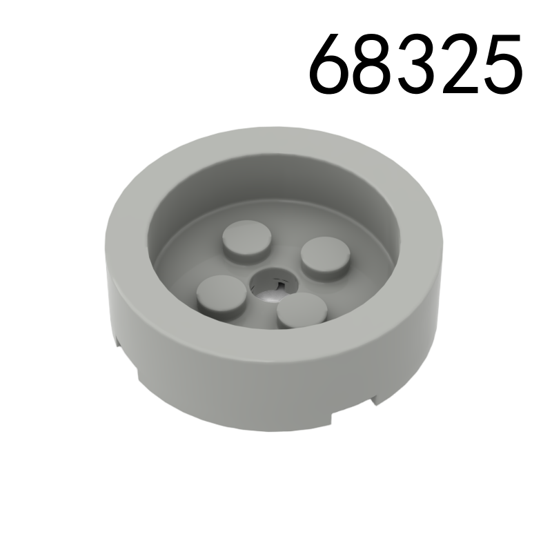 Item No: 68325 Brick, Round 4 x 4 with Recessed Center and Hole  Chinese Compatible with LEGO