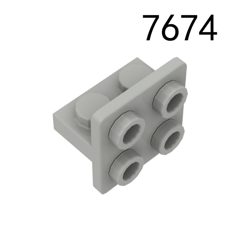 Item No: 7674 Bracket 1 x 2 - 2 x 2 Centered, Inverted Chinese Compatible with LEGO