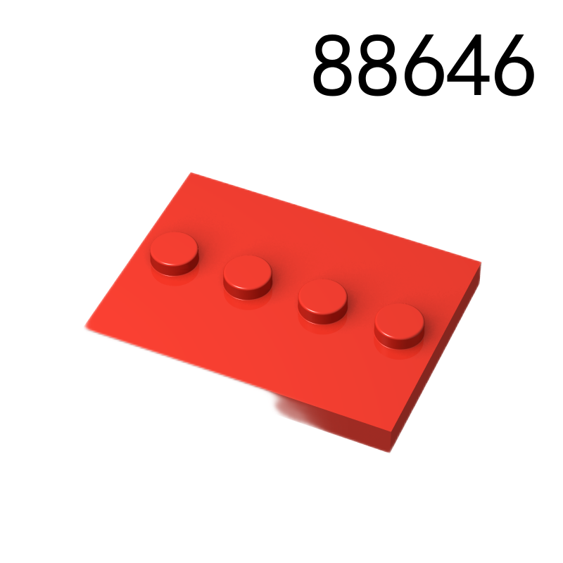 Item No: 88646 Tile, Modified 3 x 4 with 4 Studs in Center  Alternate Item No: 17836 Chinese Compatible with LEGO
