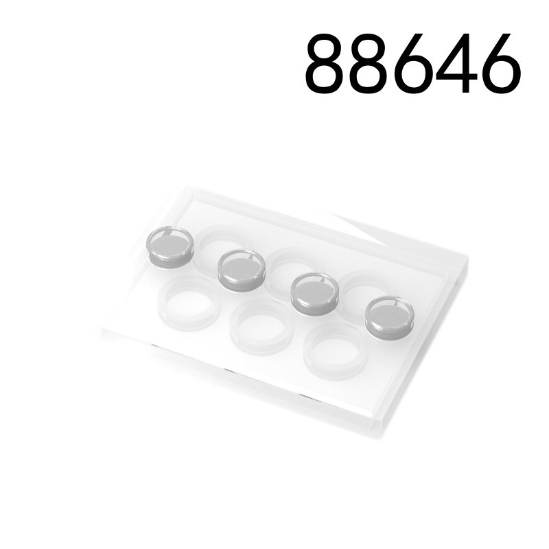 Item No: 88646 Tile, Modified 3 x 4 with 4 Studs in Center  Alternate Item No: 17836 Chinese Compatible with LEGO