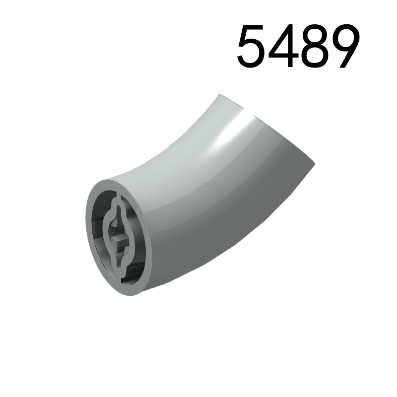 Item No: 5489 Brick, Round 2 x 2 D. 45 degrees Elbow (27.7mm Standing Height)  Chinese Compatible with LEGO