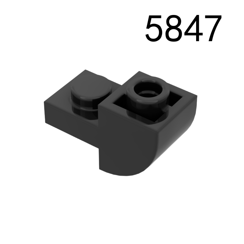 Item No: 5847 Slope, Curved 2 x 1 Inverted with Recessed Stud  Chinese Compatible with LEGO