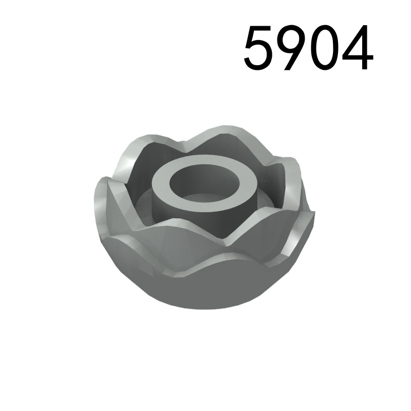 Item No: 5904 Plant Flower Round with 2 Layers (Peony Rose) with Open Stud and Small Pin Hole  Chinese Compatible with LEGO