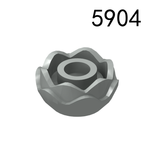 Item No: 5904 Plant Flower Round with 2 Layers (Peony Rose) with Open Stud and Small Pin Hole  Chinese Compatible with LEGO