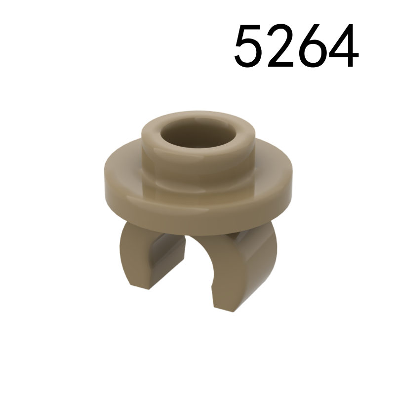 Item No: 5264 Plate, Round 1 x 1 with Clip on Bottom Chinese Compatible with LEGO