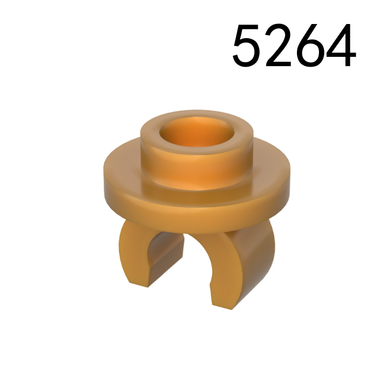 Item No: 5264 Plate, Round 1 x 1 with Clip on Bottom Chinese Compatible with LEGO