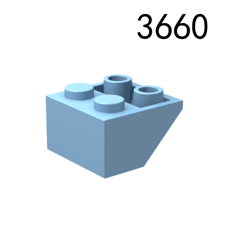 Item No: 3660  Slope, Inverted 45 2 x 2 with Flat Bottom Pin Chinese Compatible with LEGO