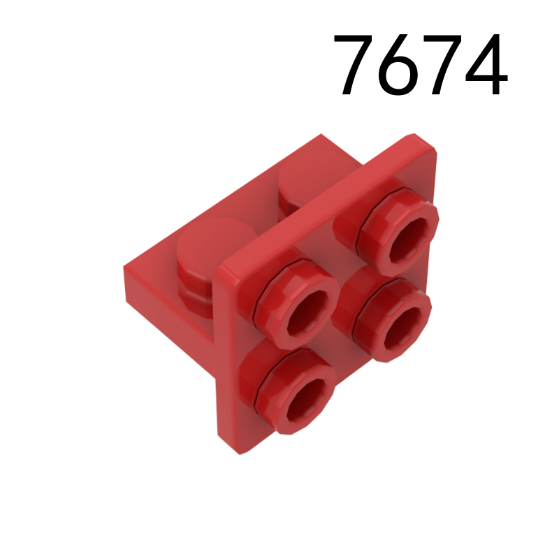 Item No: 7674 Bracket 1 x 2 - 2 x 2 Centered, Inverted Chinese Compatible with LEGO