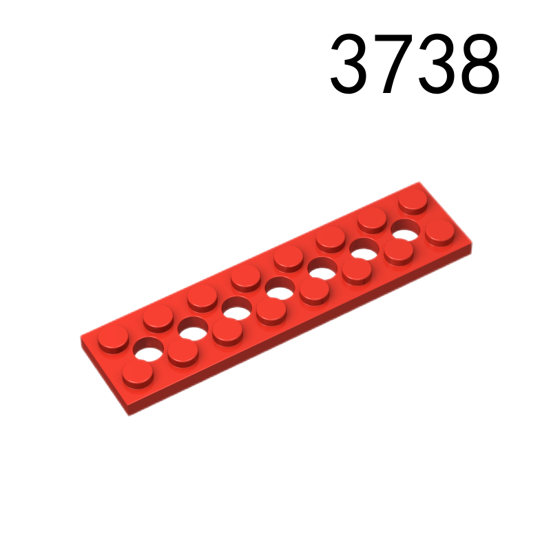 Item No: 3738 Technic, Plate 2 x 8 with 7 Holes Chinese Compatible with LEGO