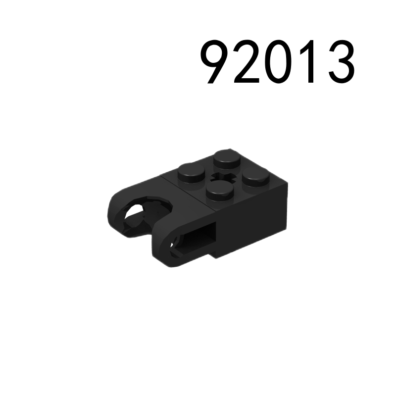 Item No: 92013 Technic, Brick Modified 2 x 2 with Ball Socket and Axle Hole - Straight Forks with Round Ends and Open Sides Chinese Compatible with LEGO