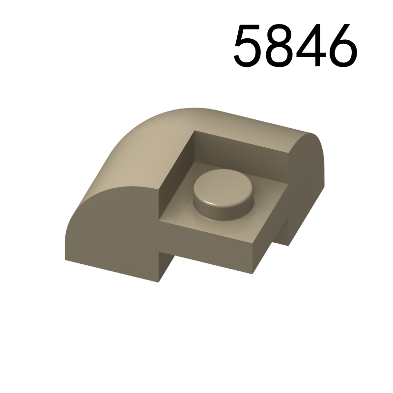 Item No: 5846 Slope, Curved 2 x 2 Corner Round with Recessed Stud   Alternate Item No: 8178 Chinese Compatible with LEGO