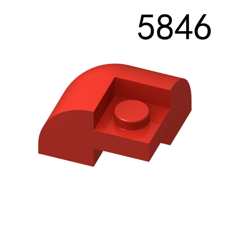 Item No: 5846 Slope, Curved 2 x 2 Corner Round with Recessed Stud   Alternate Item No: 8178 Chinese Compatible with LEGO