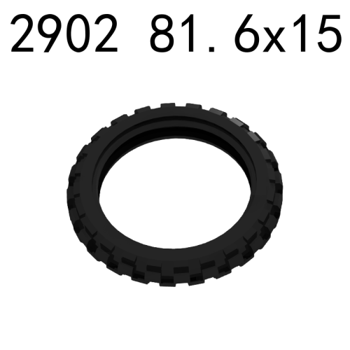 Item No: 2902  Tire 81.6 x 15 Motorcycle  Alternate Item No: 87911 Chinese Compatible with LEGO