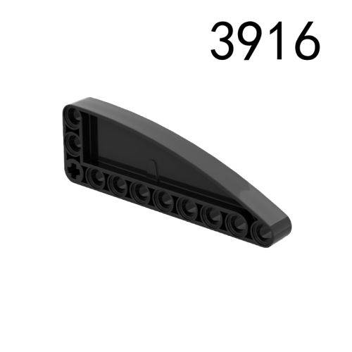 Item No: 3916 Technic, Liftarm, Modified L-Shape Quarter Ellipse Thick 3 x 9 Chinese Compatible with LEGO