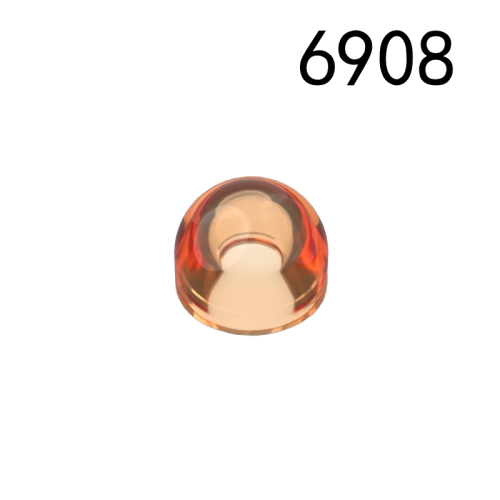 Item No: 6908 Brick, Round 1 x 1 x 2/3 Dome Top  Chinese Compatible with LEGO