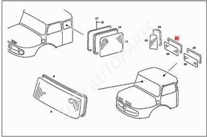 Sealing frame, side window, right 312 725 0220 for MERCEDES BENZ TRUCK