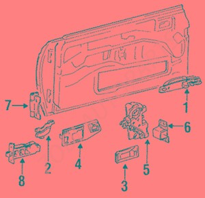 Interior handle, right 3227600061 for Mercedes-Benz bus parts